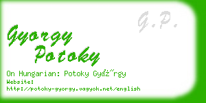 gyorgy potoky business card